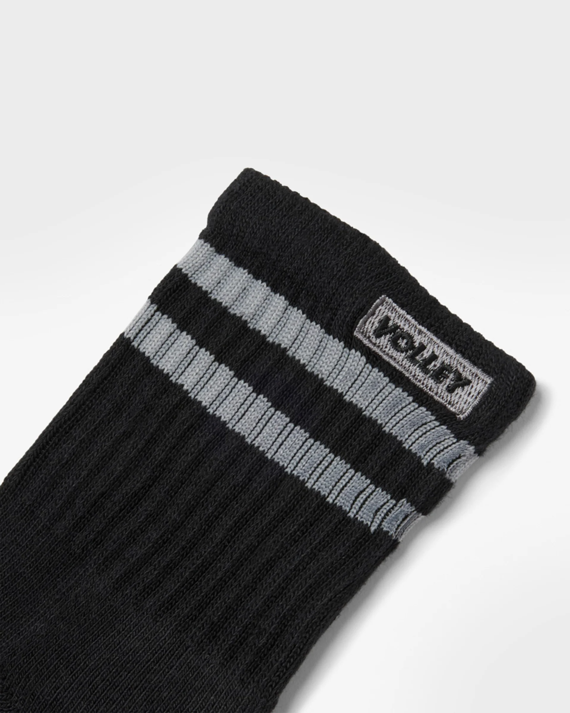 Junior Mid Socks Black/Grey - Image 6