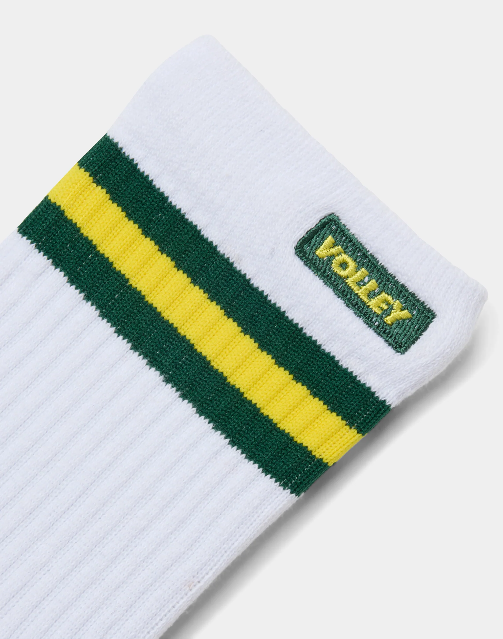 Volley Mid Sock White/Green/Gold - Image 6