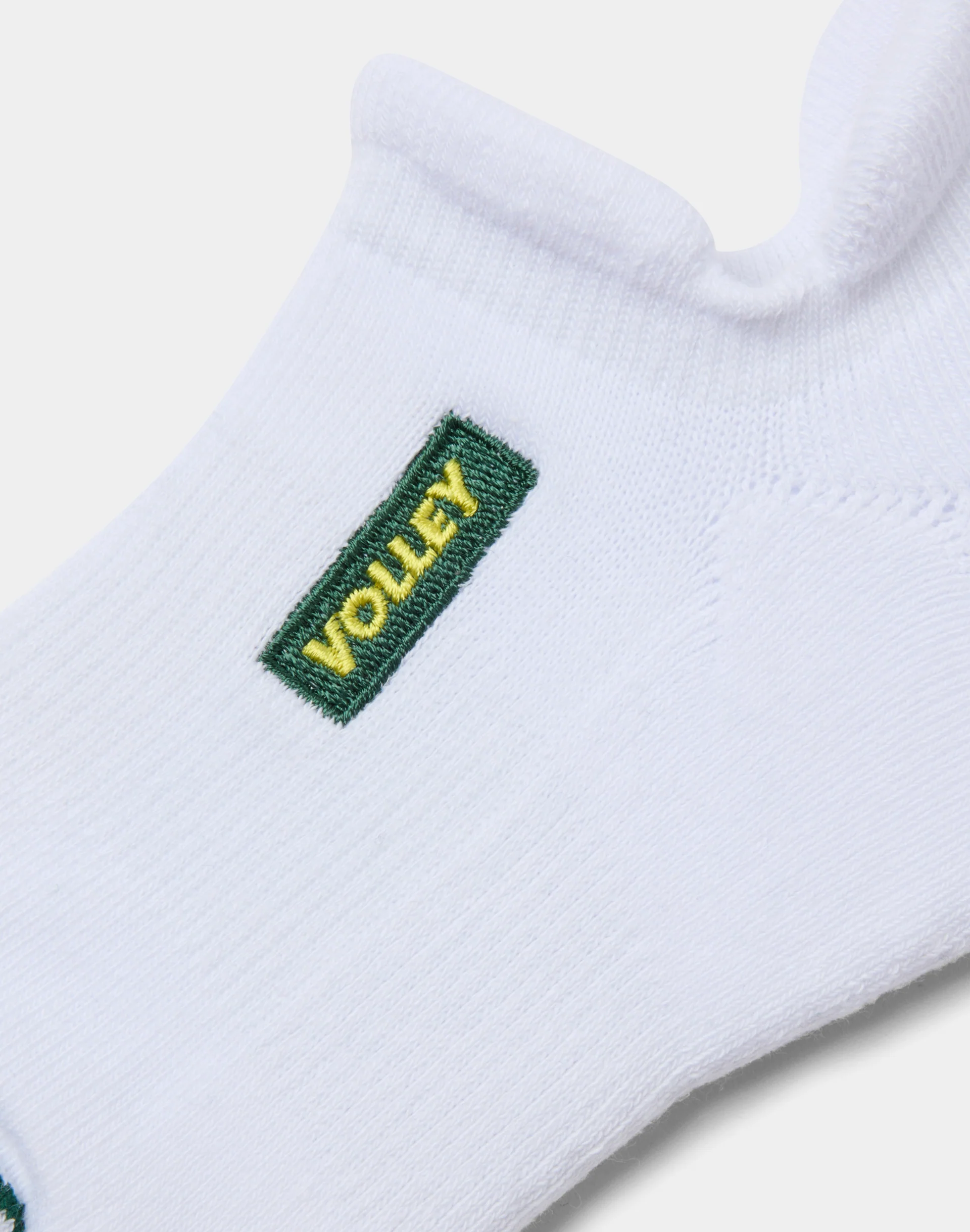 Volley No-Show Sock White/Green/Gold - Image 6